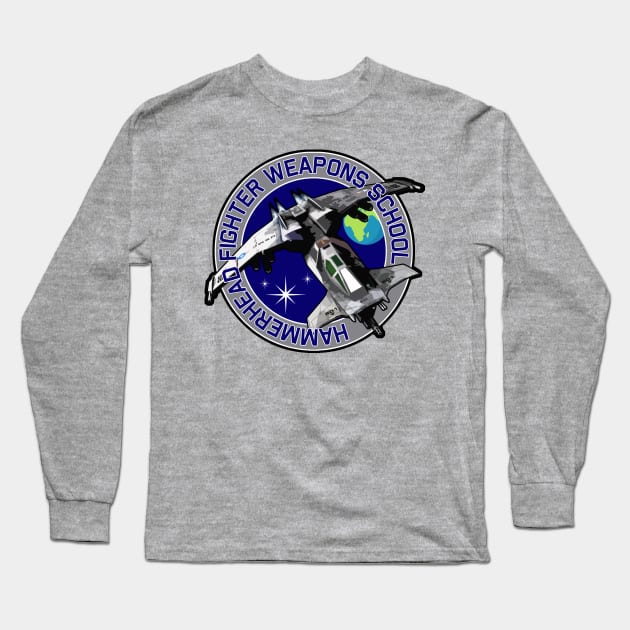 Hammerhead Fighter Weapons School Long Sleeve T-Shirt by PopCultureShirts